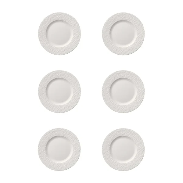 Villeroy & Boch Manufacture Rock Gourmetteller Weiß 32 Cm 6er Set 6