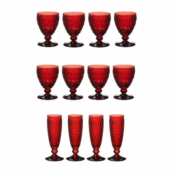 Villeroy & Boch Boston Coloured Weißwein- & Sektgläser Set 12er Set Grün 6