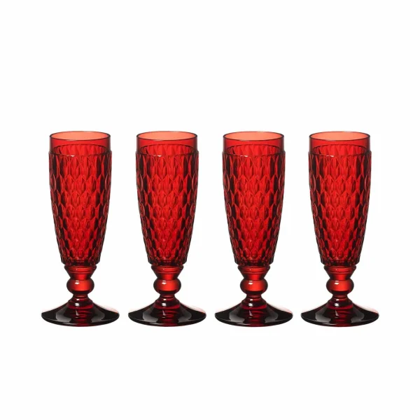 Villeroy & Boch Boston Coloured Sektglas 145 Ml Rot 4er Set 1