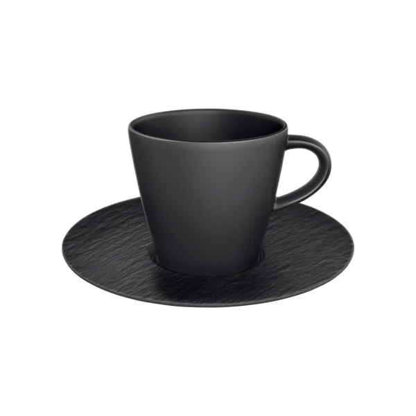 Villeroy & Boch Manufacture Rock Kaffeetasse Mit Untertasse Weiß 3