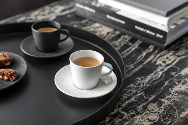 Villeroy & Boch Manufacture Rock Espressotasse Mit Untertasse Weiß 8