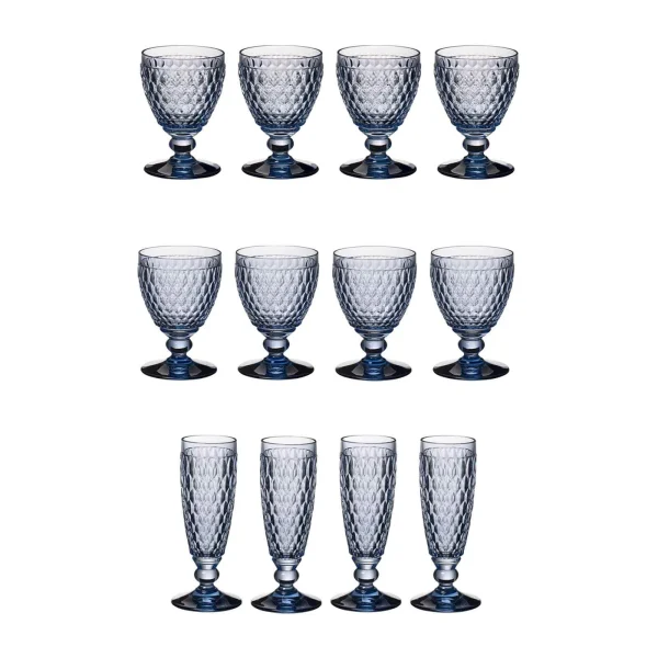Villeroy & Boch Boston Coloured Weißwein- & Sektgläser Set 12er Set Grün 5