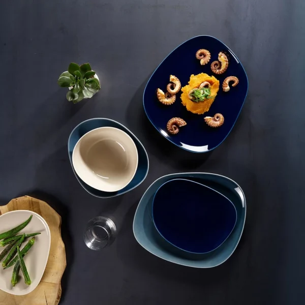 Speiseteller Organic Dark Blue In Blau 3