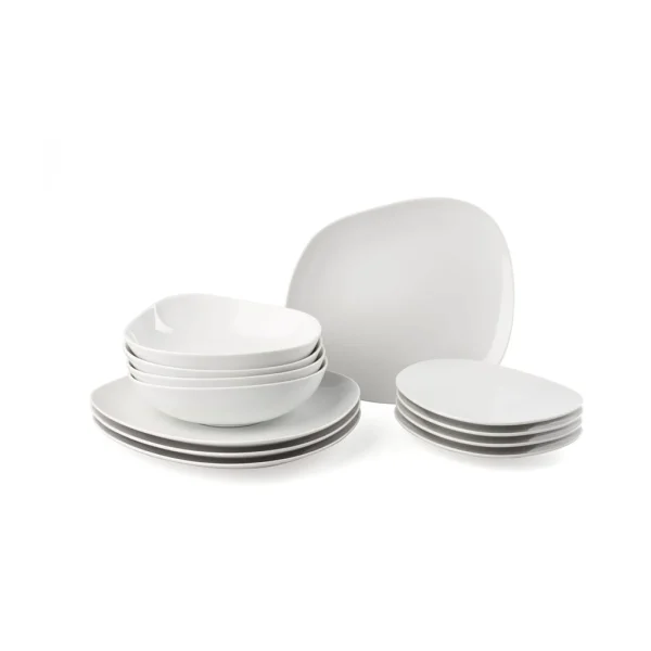 Starter Teller Set 12tlg. Organic White In Weiß 1