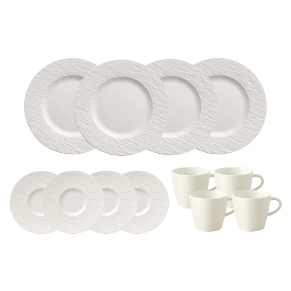 Villeroy & Boch 12er Set Kaffeeservice Manufacture Rock In Weiß 1