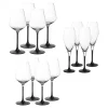 Villeroy & Boch 12er Set Wein- Und Sektgläser Manufacture Rock In Schwarz-transparent 5