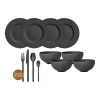 Villeroy & Boch 24er Set Tafelservice Mit Besteck Manufacture Rock In Schwarz 11