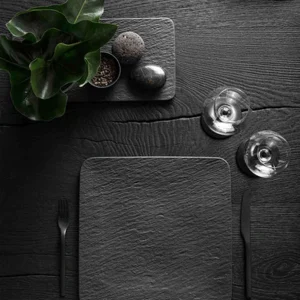Villeroy & Boch 2er Set Servierplatten Manufacture Rock In Schwarz 28