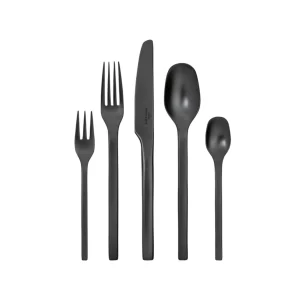 Villeroy & Boch 32er Set Kombiservice Mit Besteck Manufacture Rock In Schwarz 20