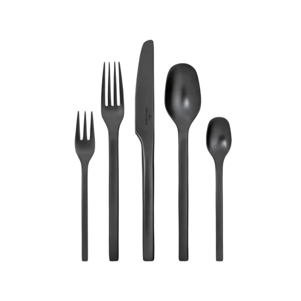 Villeroy & Boch 32er Set Kombiservice Mit Besteck Manufacture Rock In Schwarz 6