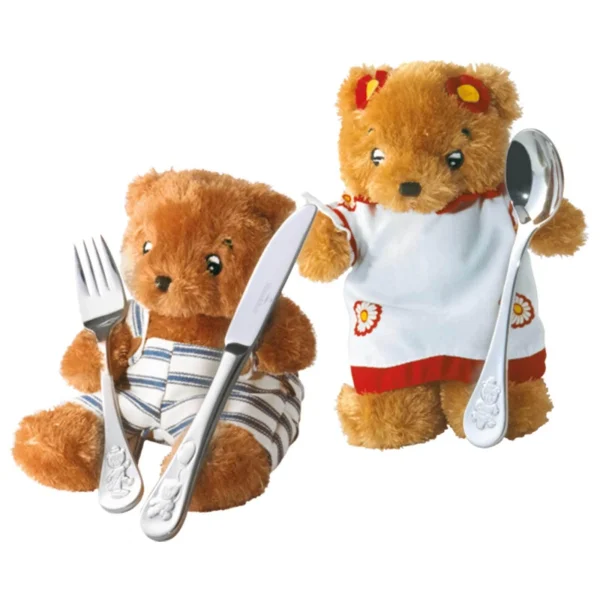 Villeroy & Boch 4er Set Kinderbesteck Teddy In Silber 4