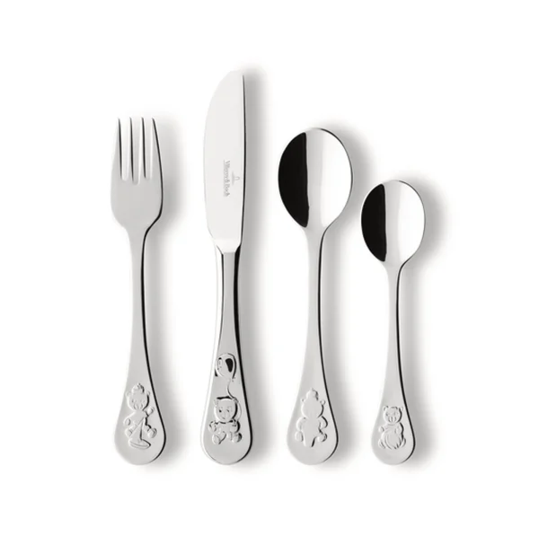 Villeroy & Boch 4er Set Kinderbesteck Teddy In Silber 1