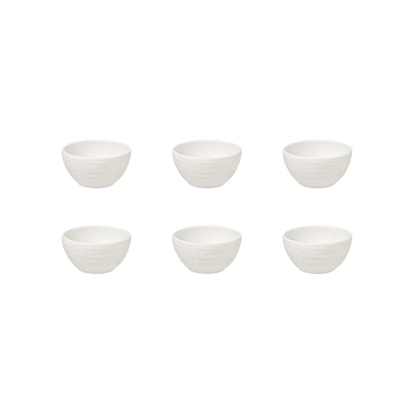Villeroy & Boch 6er Set Dipschälchen Manufacture Rock Ø 7,7 Cm In Weiß 1