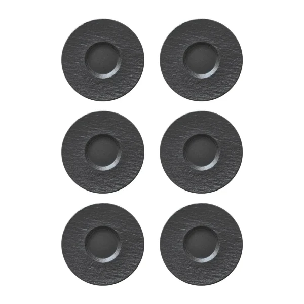 Villeroy & Boch 6er Set Kaffeeuntertasse Manufacture Rock Ø 15,4 Cm In Schwarz 1
