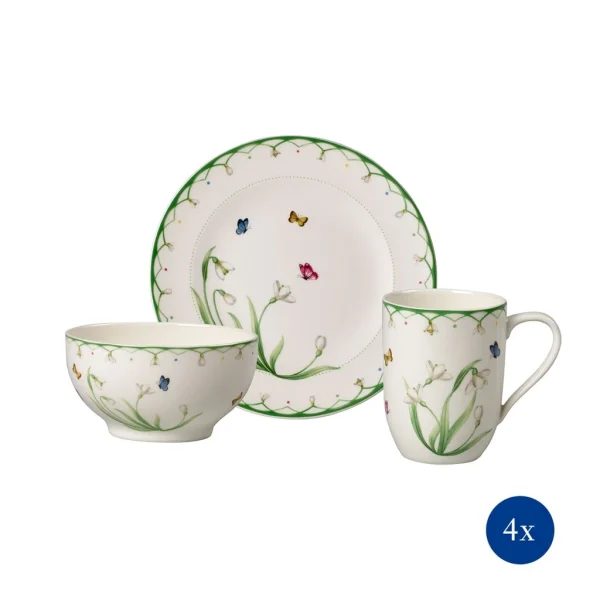 Villeroy & Boch Frühstücks-Set, 12tlg, Für 4 Pers Colourful Spring In Grün 1