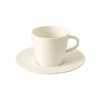 Villeroy & Boch Kaffeetasse Mit Untertasse Manufacture Rock 150 Ml / ø 15,4 Cm In Weiß 8