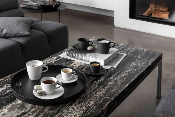 Villeroy & Boch Kaffeetasse Mit Untertasse Manufacture Rock 150 Ml / ø 15,4 Cm In Weiß 5