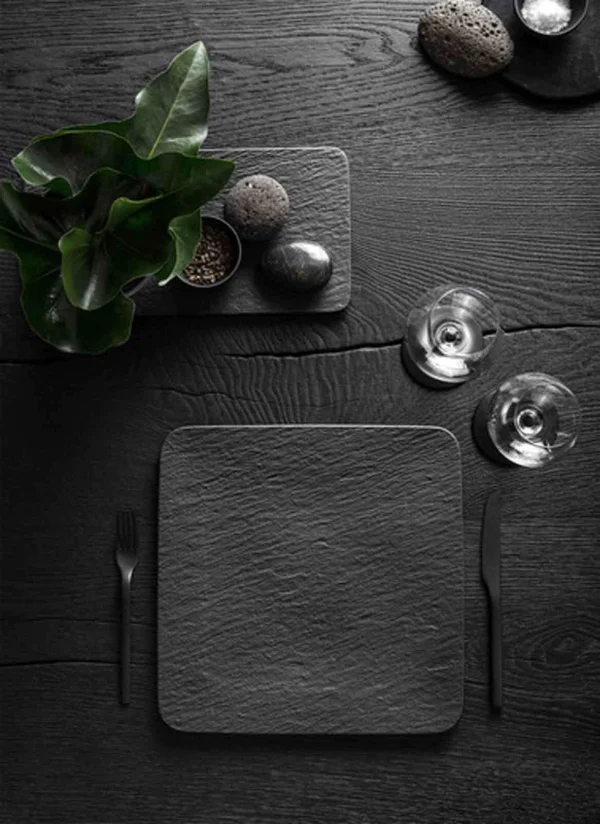 Villeroy & Boch Servierplatte Manufacture Rock ø 32,5 Cm In Schwarz 4