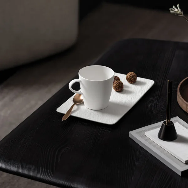 Villeroy & Boch Servierplatte Rechteckig Manufacture Rock Blanc In Weiß 4
