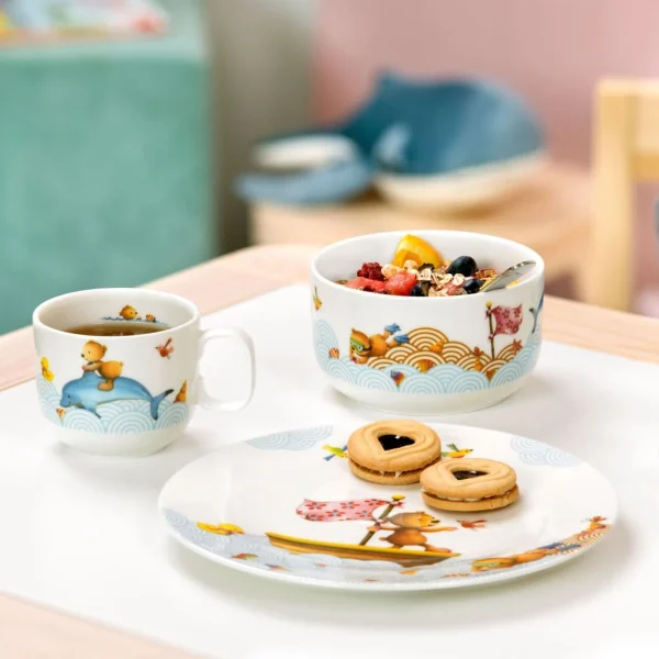 Villeroy & Boch Set 3tlg. EF Happy As A Bear In Blau 3