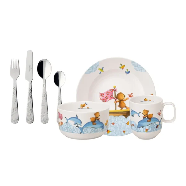 Villeroy & Boch Set 7tlg. EF Happy As A Bear In Blau 1