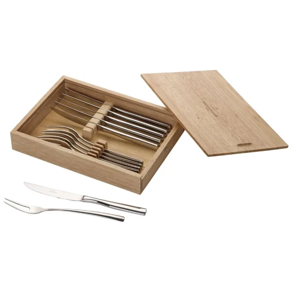Villeroy & Boch Steakbesteck Set 12 Tlg. Piemont In Silber/platin 1