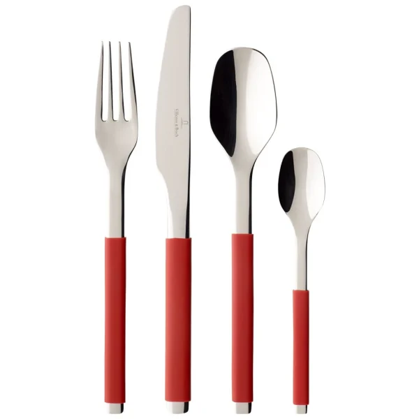 Villeroy & Boch Tafelbesteck 24tlg. S+ Cranberry In Rot 1