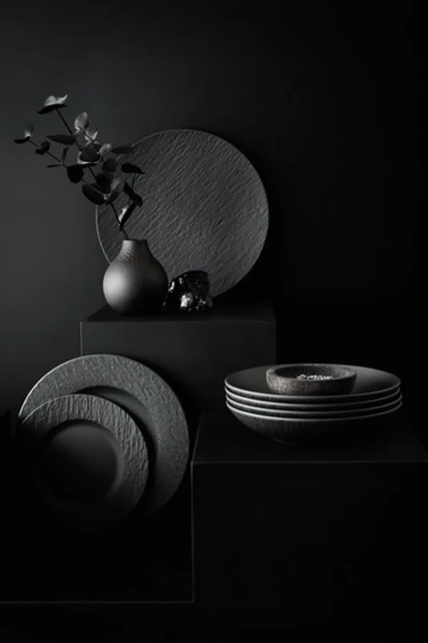 Villeroy & Boch Universalteller Manufacture Rock ø 25.0 Cm In Schwarz 7